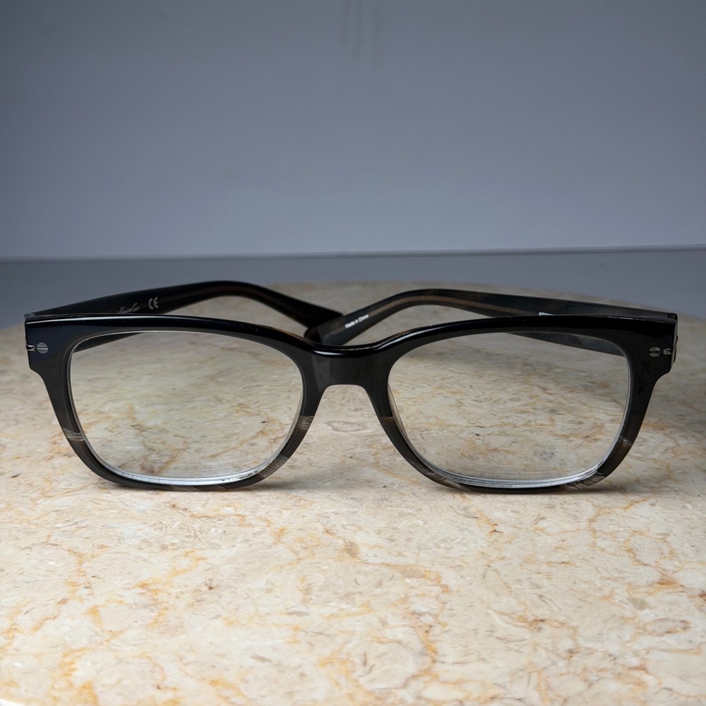 Kenneth Cole Eyeglasses KC0236 55-18-140 Black Grey Marble Rectangular Frames